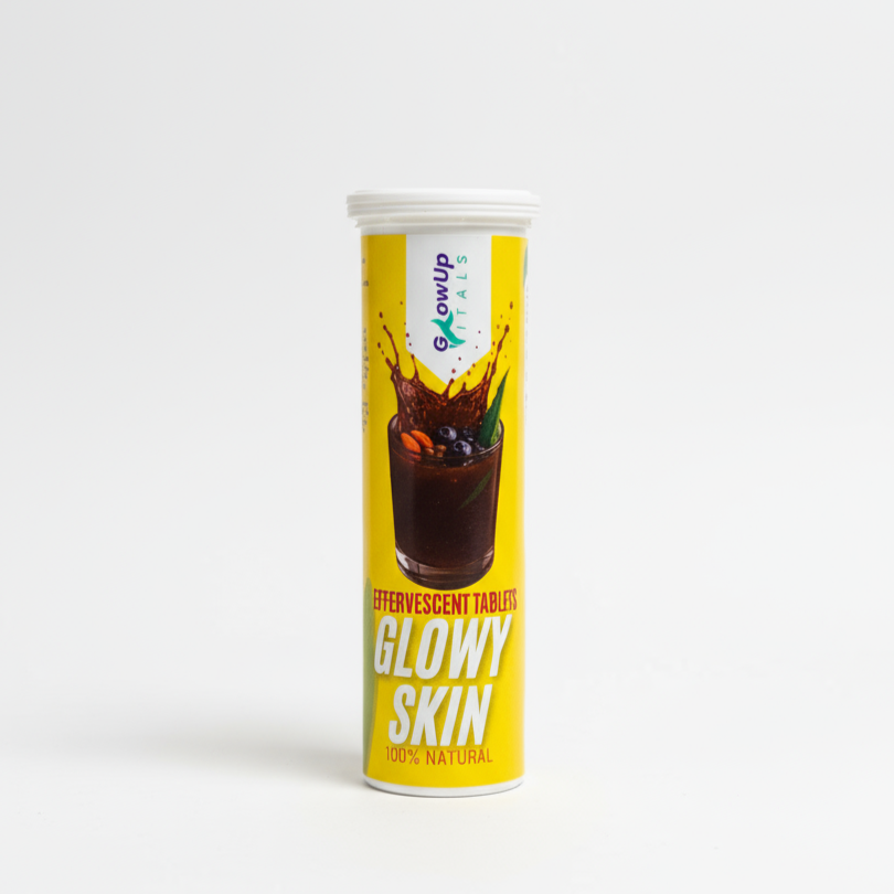 GlowUp Vitals - Glowy Skin Effervescent Tablets with 500 mg L-Glutathione