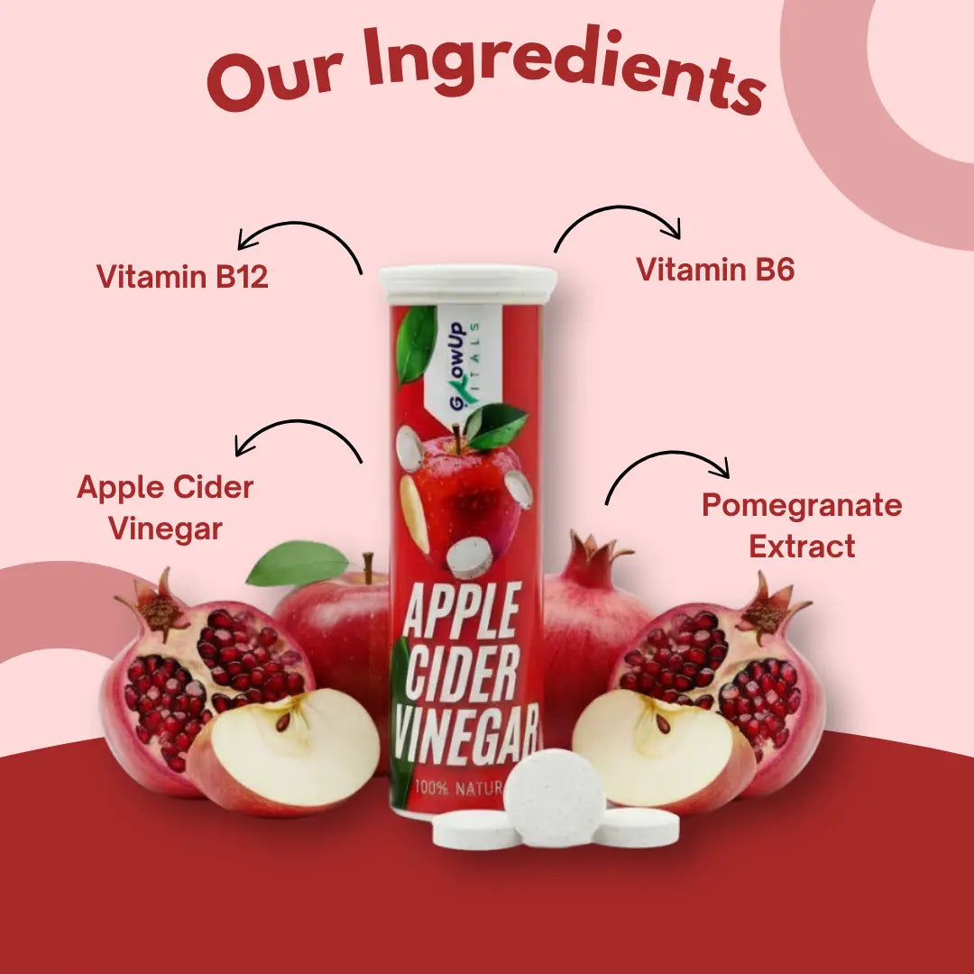 GlowUp Vitals - Apple Cider Vinegar Weight Loss Effervescent Tablets