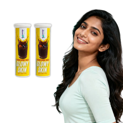 GlowUp Vitals - Glowy Skin Effervescent Tablets with 500 mg L-Glutathione